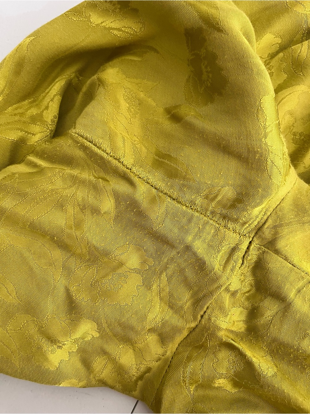 Favorite Daughter Satin Jacquard Wide Leg Friday Wide Leg Pant Lime 12 Persephon - Picture 11 of 17